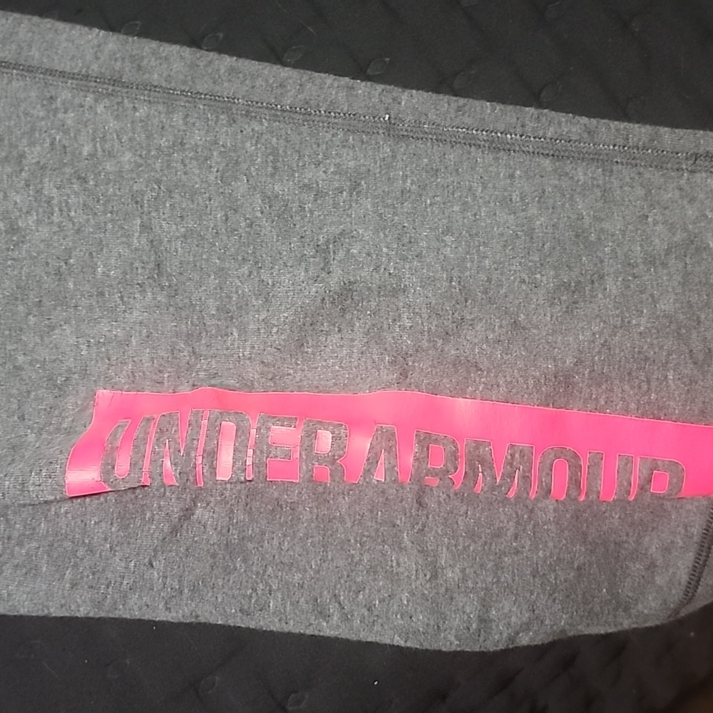 Under armour yoga pants gray pink medium